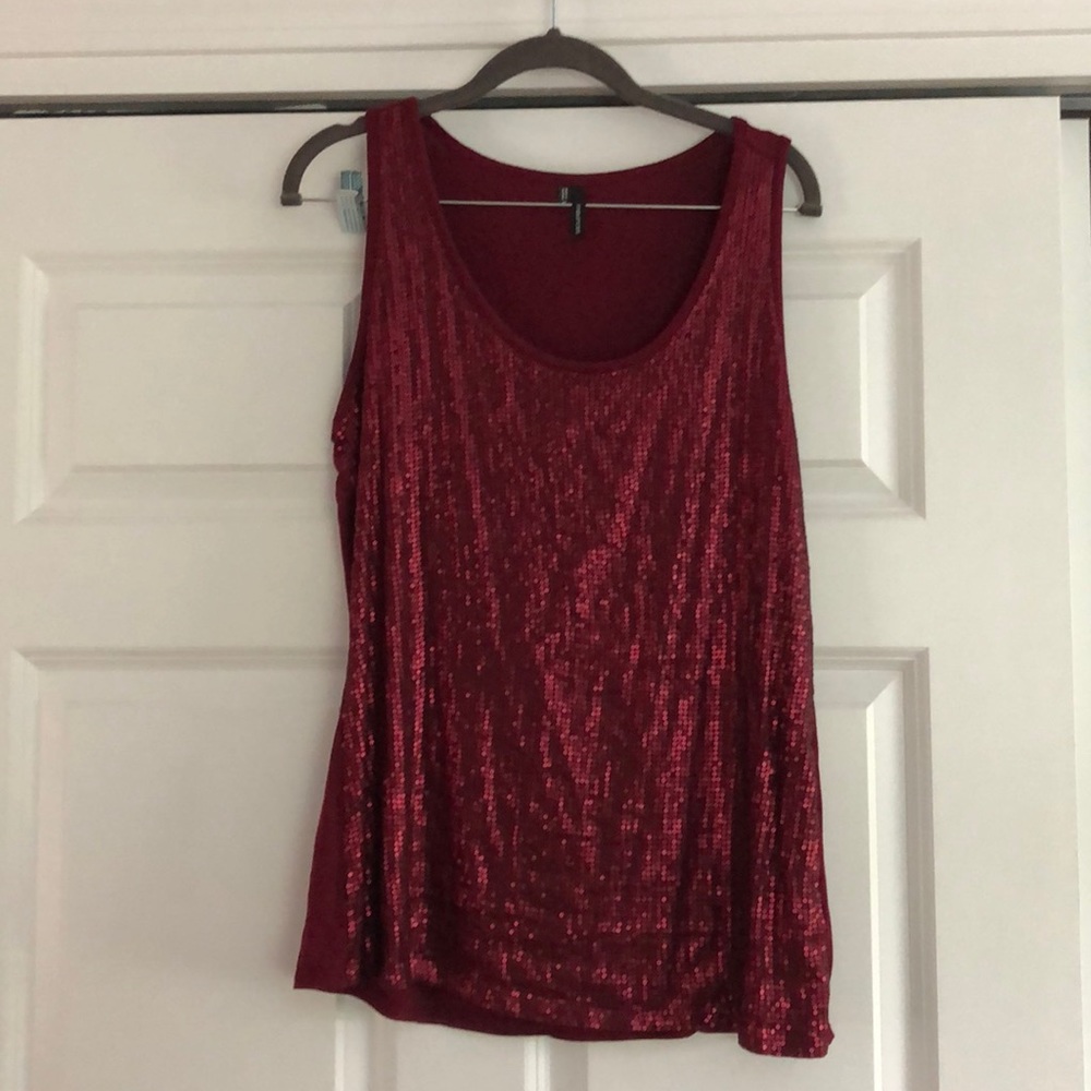 NWOT Maurices Burgundy Sequin Top Size XL